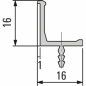 Preview: Verdeckte Griffleiste Typ L 67, E6/EV1, L: 2500 mm